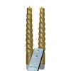 Anna's Collection Anna Collection LED swirl dinerkaarsen - 2x st - goud - 23 cm Discount
