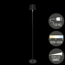 Anna's Collection Anna Collection Portable lamp staand - zwart - binnen en buiten New