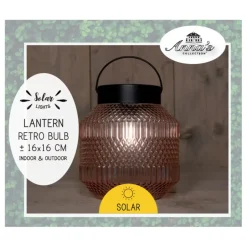 Anna's Collection Anna Collection Tuin lantaarn Julia - Solar - zwart - D16 x H16 cm Discount