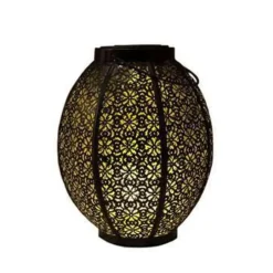 Anna's Collection Lantaarn - tuinverlichting - solar - zwart met goud Hot