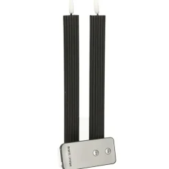 Anna's Collection Led dinerkaarsen - 2x st - zwart - ribbel - 23 cm Sale