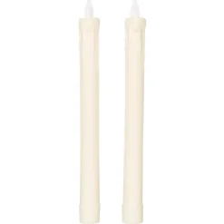 Anna's Collection LED Dinerkaarsen - 2x stuks - ivoor - 24 cm Outlet