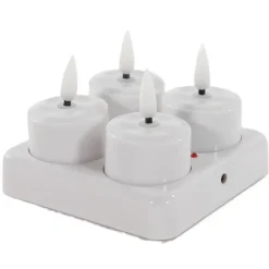 Anna's Collection LED waxinelichtjes - 4x -wit - oplaadbaar New