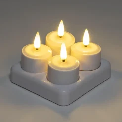 Anna's Collection LED waxinelichtjes - 4x -wit - oplaadbaar New