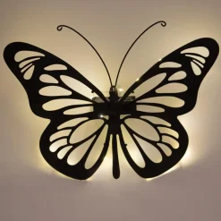 Anna's Collection Solar wandlamp - vlinder - 25 x 35 cm - metaal Online