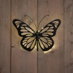 Anna's Collection Solar wandlamp - vlinder - 25 x 35 cm - metaal Online