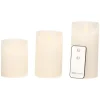 Anna's Collection Stompkaarsen - 3x - wit - LED kaarsen Clearance