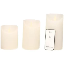 Anna's Collection Stompkaarsen - 3x - wit - LED kaarsen Clearance