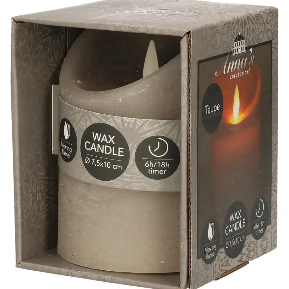 Anna's Collection Stompkaars - LED - taupe - H10 cm Online