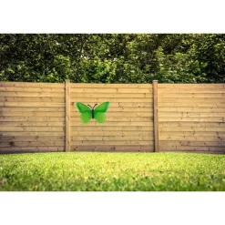 Anna's Collection Tuindecoratie - vlinder - groen - metaal - 40 cm New