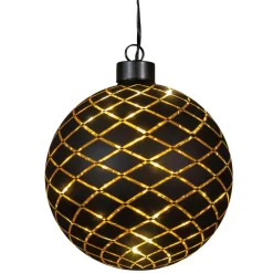 Anna's Collection Verlichte kerstbal - goud - D12 cm - 10 LED New