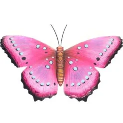 Anna's Collection s Tuindecoratie - vlinder - metaal - roze - 48 cm Clearance
