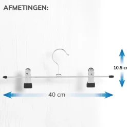 ACAZA Antislip kledinghangers - 40 cm lang - 20 stuks - zilvergrijs Best