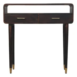 Artisan Furniture Apollo Loop Console, 2 Lades en Open Gleuf, Donkerbruin Best