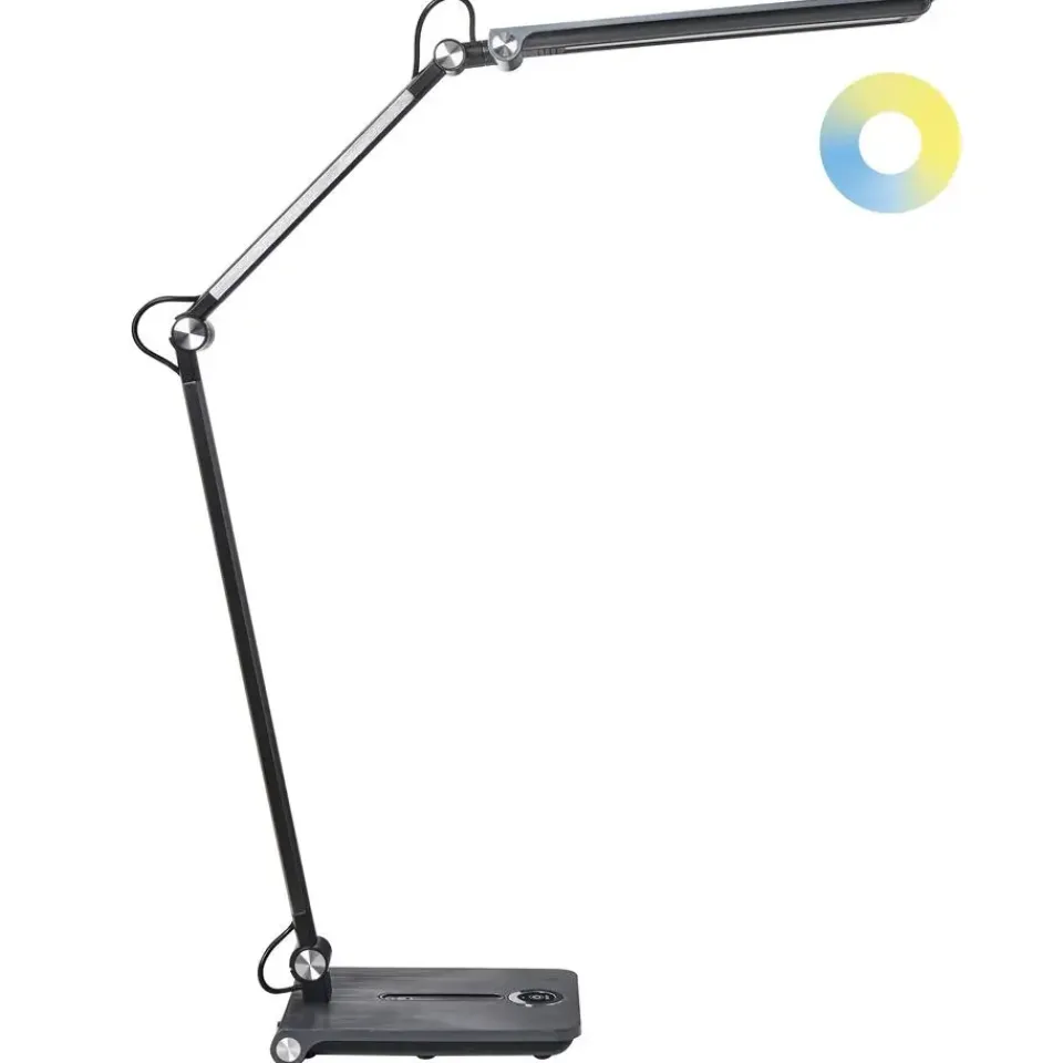 Leen Bakker AQUILA - Bureaulamp LED - Grijs - Synthetisch materiaal Hot