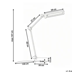 Leen Bakker AQUILA - Bureaulamp LED - Grijs - Synthetisch materiaal Hot