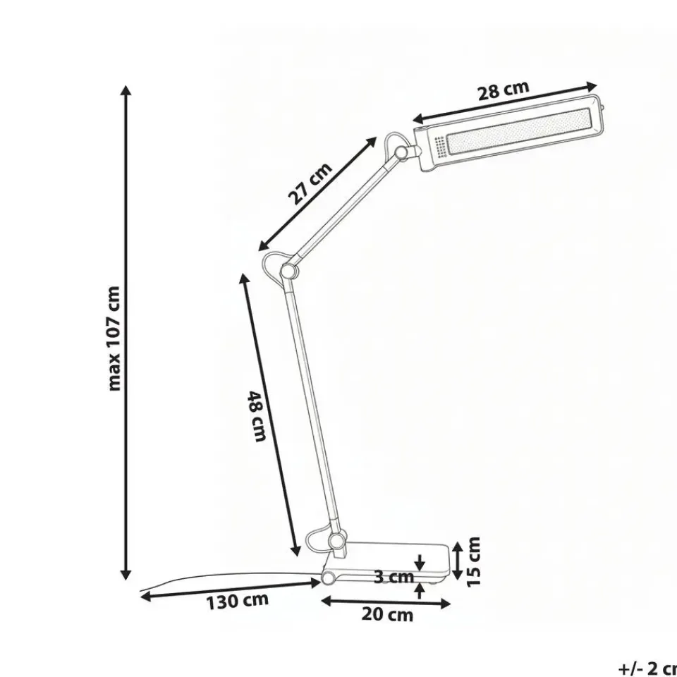 Leen Bakker AQUILA - Bureaulamp LED - Grijs - Synthetisch materiaal Hot
