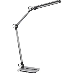 Leen Bakker AQUILA - Bureaulamp LED - Zilver - Synthetisch materiaal Discount