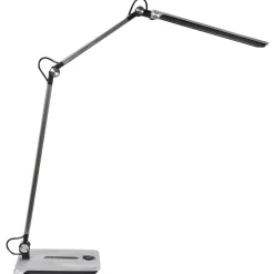 Leen Bakker AQUILA - Bureaulamp LED - Zilver - Synthetisch materiaal Discount
