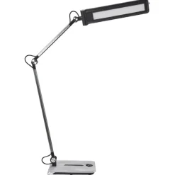 Leen Bakker AQUILA - Bureaulamp LED - Zilver - Synthetisch materiaal Discount