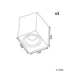 Beliani ARANSAS - Wandlamp set van 2 - Zwart - Aluminium Hot