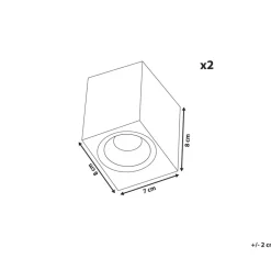 Beliani ARANSAS - Wandlamp set van 2 - Zwart - Aluminium Hot