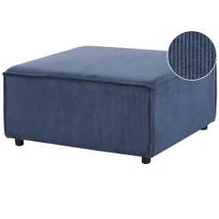 Leen Bakker ARDAL - Ottomaan - Donkerblauw - Corduroy Sale