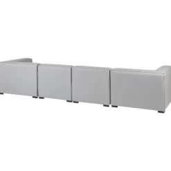 Beliani AREZZO - Tuinbank voor 4 - Lichtgrijs - Polyester Clearance