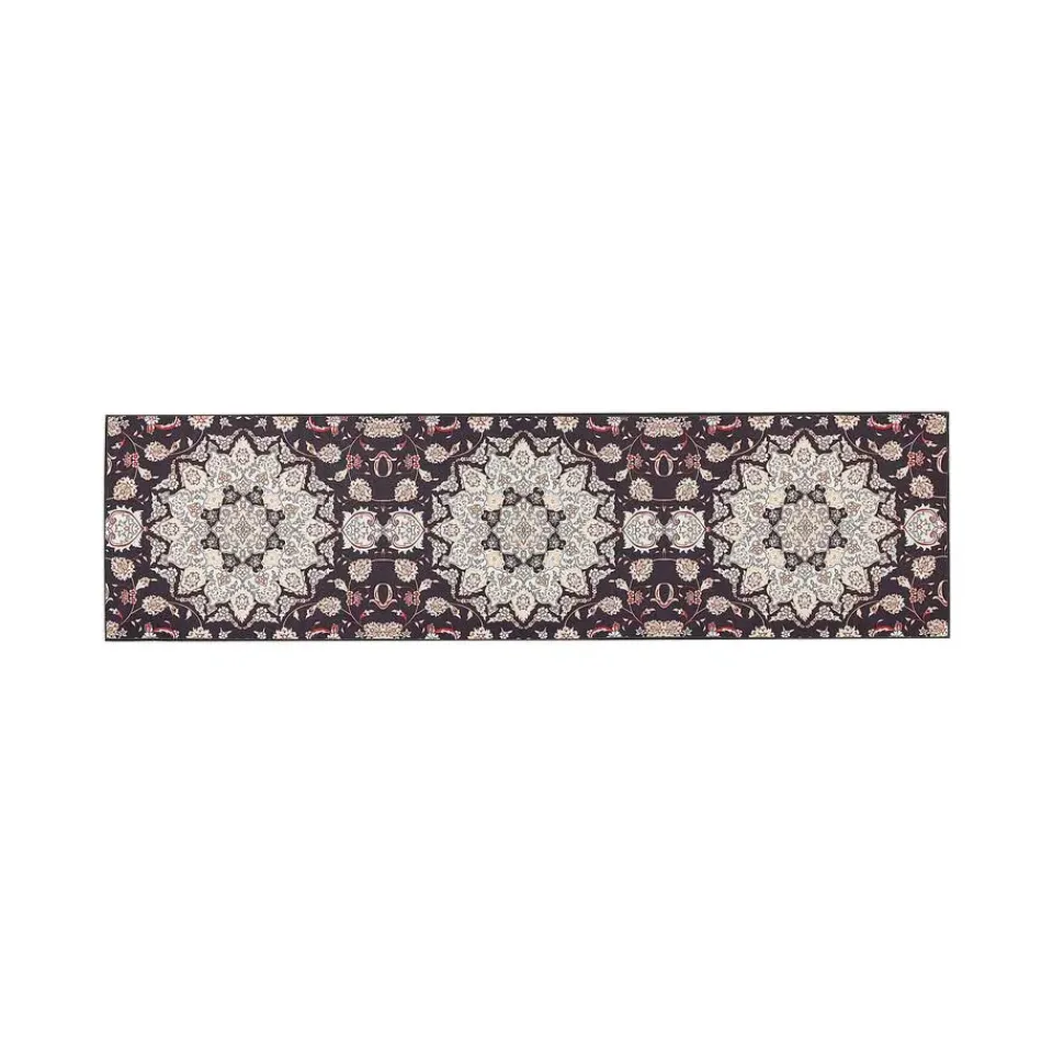Beliani ARITAS - Loper tapijt - Zwart/Beige - 80 x 300 cm - Polyester Discount
