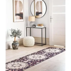 Beliani ARITAS - Loper tapijt - Zwart/Beige - 80 x 300 cm - Polyester Discount