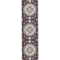 Beliani ARITAS - Loper tapijt - Zwart/Beige - 80 x 300 cm - Polyester Discount