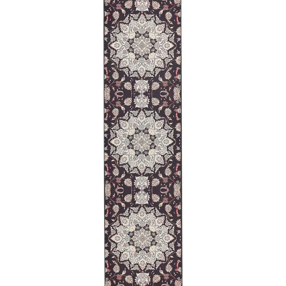 Beliani ARITAS - Loper tapijt - Zwart/Beige - 80 x 300 cm - Polyester Discount