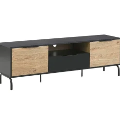 Beliani ARKLEY - TV-meubel - Zwart - Vezelplaat Discount