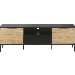 Beliani ARKLEY - TV-meubel - Zwart - Vezelplaat Discount