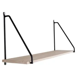 House Nordic Arnhem Shelf - plank met zwart frame en een naturel houten plank Sale