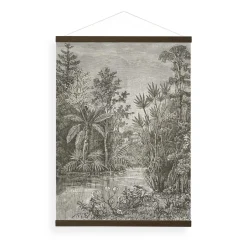 Art for the Home Hangende Poster Linnen 80x60cm - Jungle Sepia New