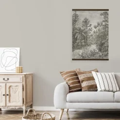 Art for the Home Hangende Poster Linnen 80x60cm - Jungle Sepia New