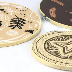 Art for the Home Ibiza Vibes Cirkels met borduursels 40x40cm Clearance