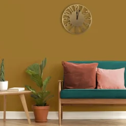 Art for the Home Klok Luxe gouden ronde Hangende Klok 40cm Hot