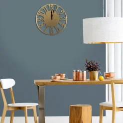 Art for the Home Klok Luxe gouden ronde Hangende Klok 40cm Hot