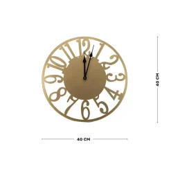 Art for the Home Klok Luxe gouden ronde Hangende Klok 40cm Hot