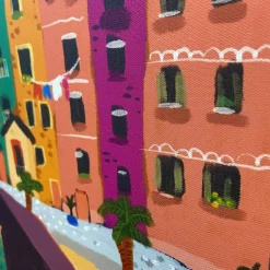 Art for the Home Art voor de Home Canvas Boogvormig Kleuren aan de Italiaanse Kust Best