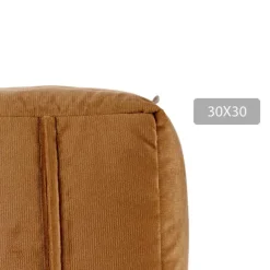 Arte r egal Poef - fluweel - bruin - 30 x 30 cm - vierkant Clearance