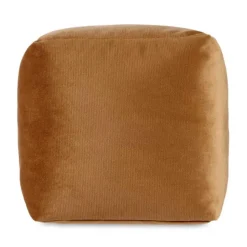Arte r egal Poef - fluweel - bruin - 30 x 30 cm - vierkant Clearance