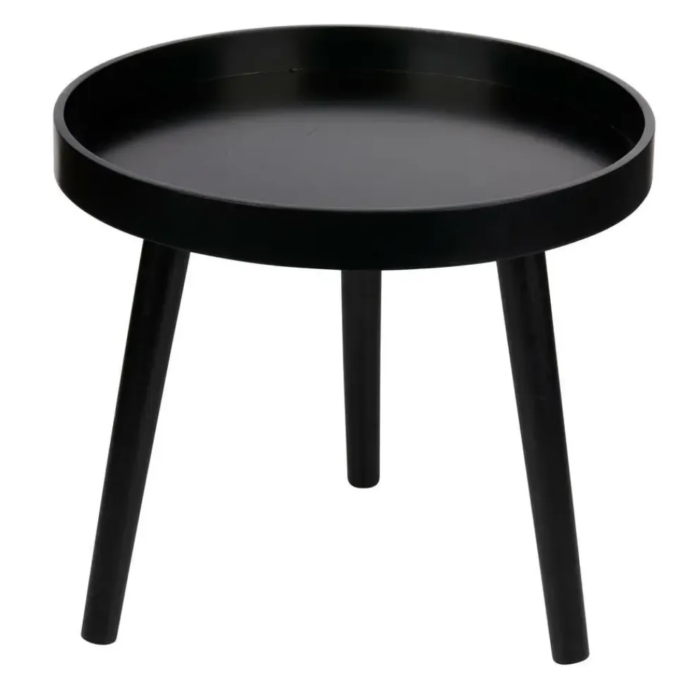 Arti Casa Bijzettafel - plantverhoger - zwart - hout - 40 x 36 cm