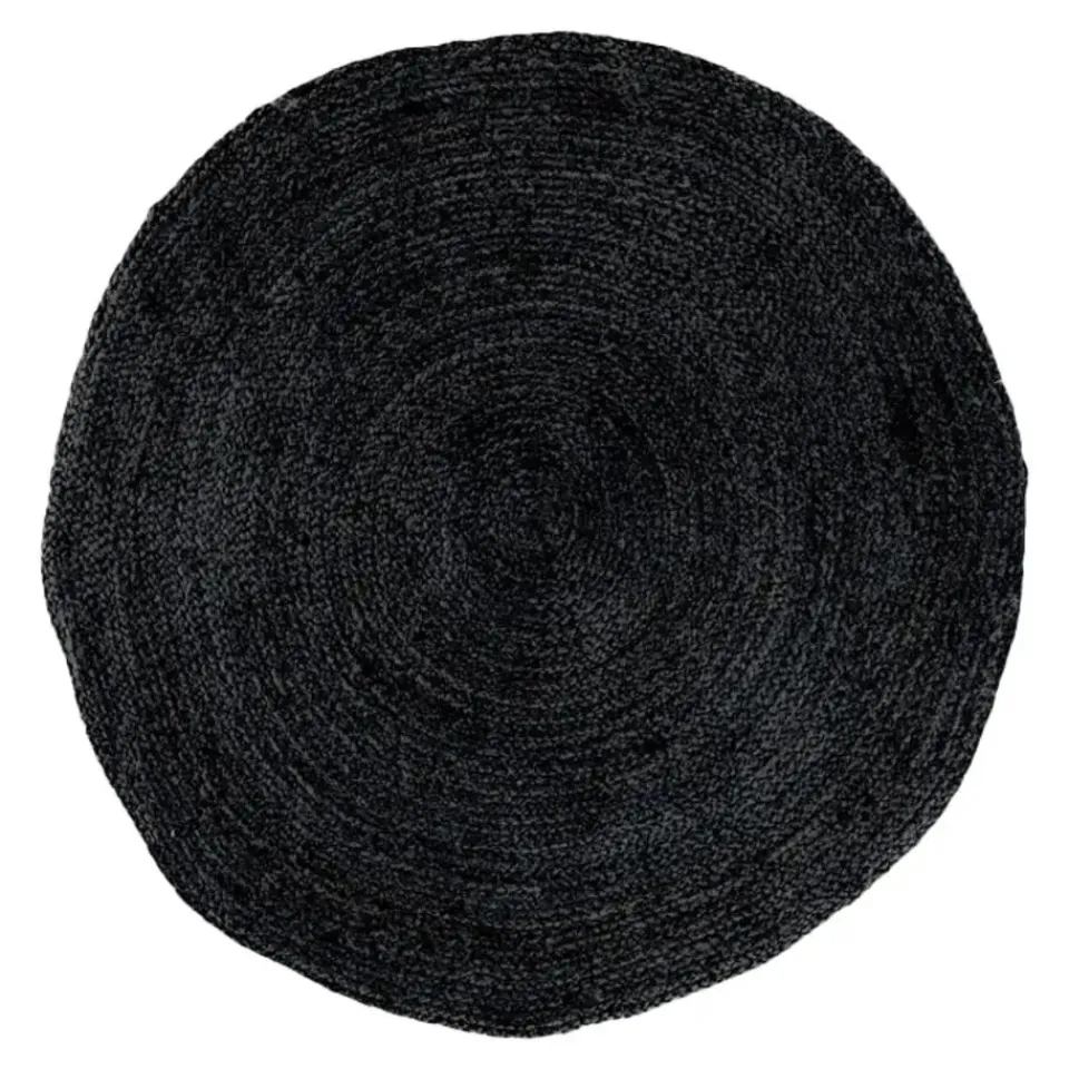 Leen Bakker Artichok Milou Jute Vloerkleed Ø 180 cm - Donkergrijs Clearance