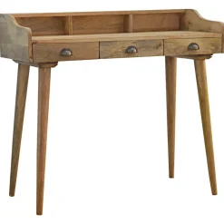 Artisan Furniture Solid hout Bureau met Rugleuning en Schelpvorm Sale
