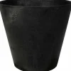 Ter Steege Artstone Bloempot Claire - zwart - 43x39 cm - met drainagesysteem Sale