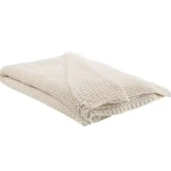 Beliani ASAKA - Plaid - Beige - 130 x 180 cm - Katoen Discount