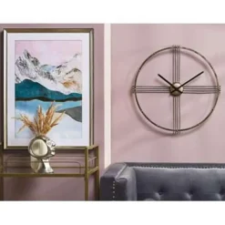 Beliani ASCONA - Wandklok - Goud - Metaal Hot